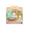 SYLVANIAN bliźniaki królików czek.uszy+wózek 05432