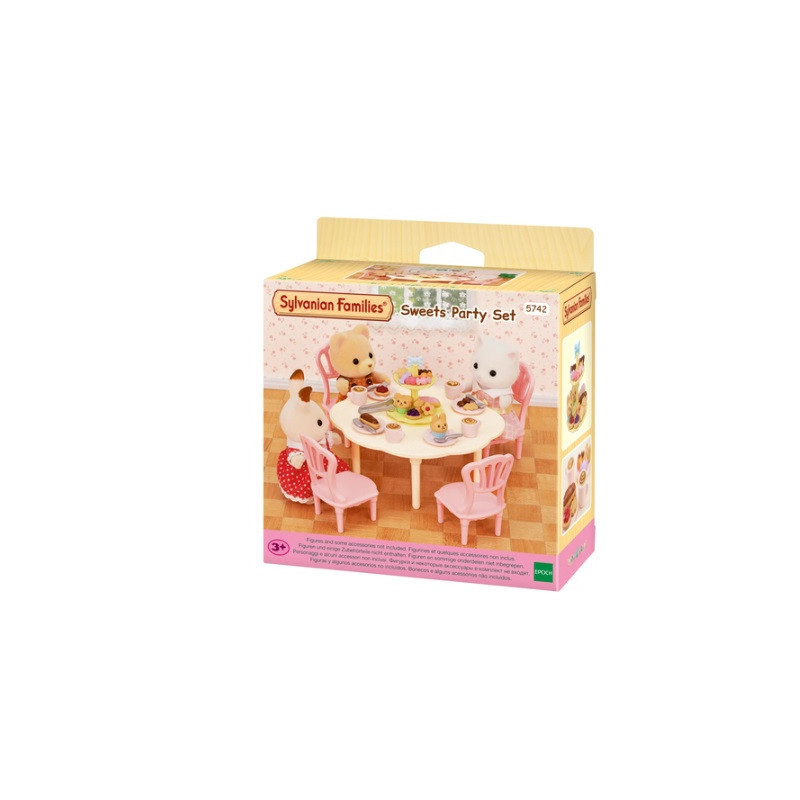 SYLVANIAN stół,krzesła i mnóstwo słodkości 05742