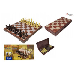 Szachy i Warcaby drewniane 2w1 29x29 JYWK390 14393