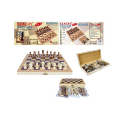 Szachy i Warcaby drewniane 2w1 29x29 JYWK392 14416