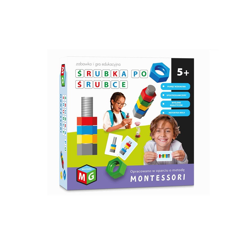 Śrubka po śrubce Montessori Gra i zabaw.edu 30021