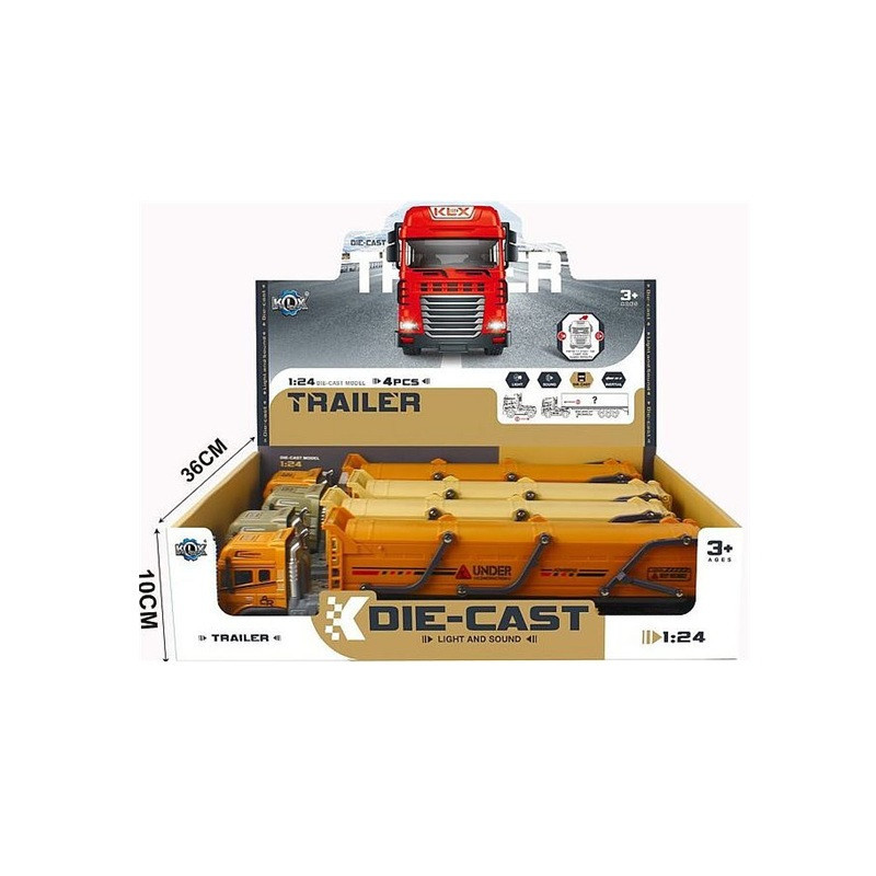 Truck metal z naczepą 39cm św/dźw HAT39 57362