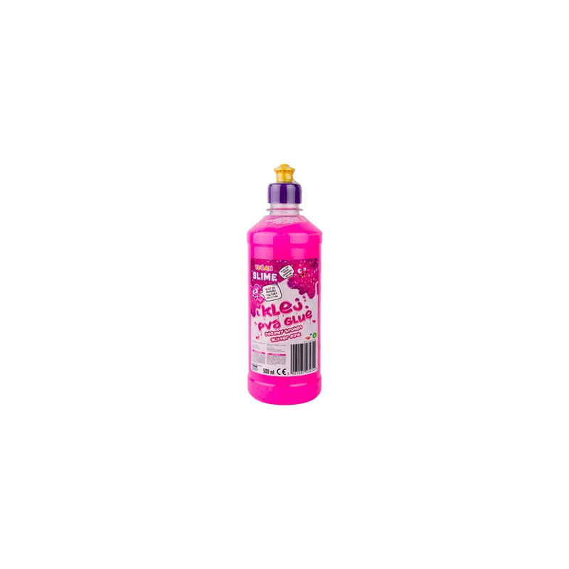 TUBAN klej PVA brokat 500ml różowy TU3434 34344