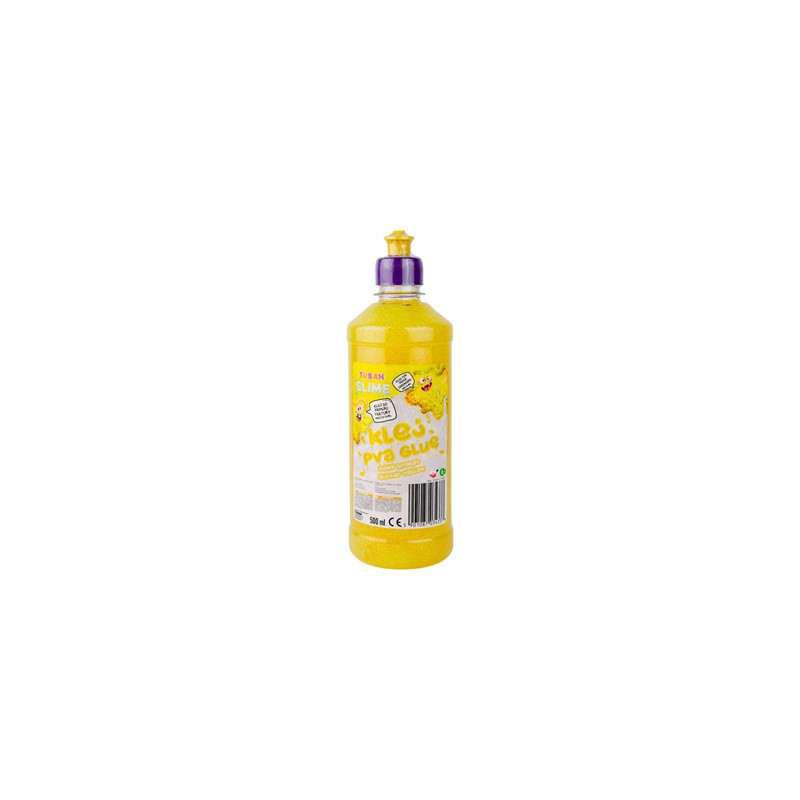 TUBAN klej PVA brokat 500ml żółty TU3433 34337