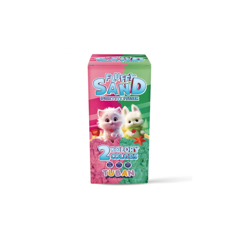 TUBAN piasek Fluffy róż/ziel 2x70g TU3789 37895