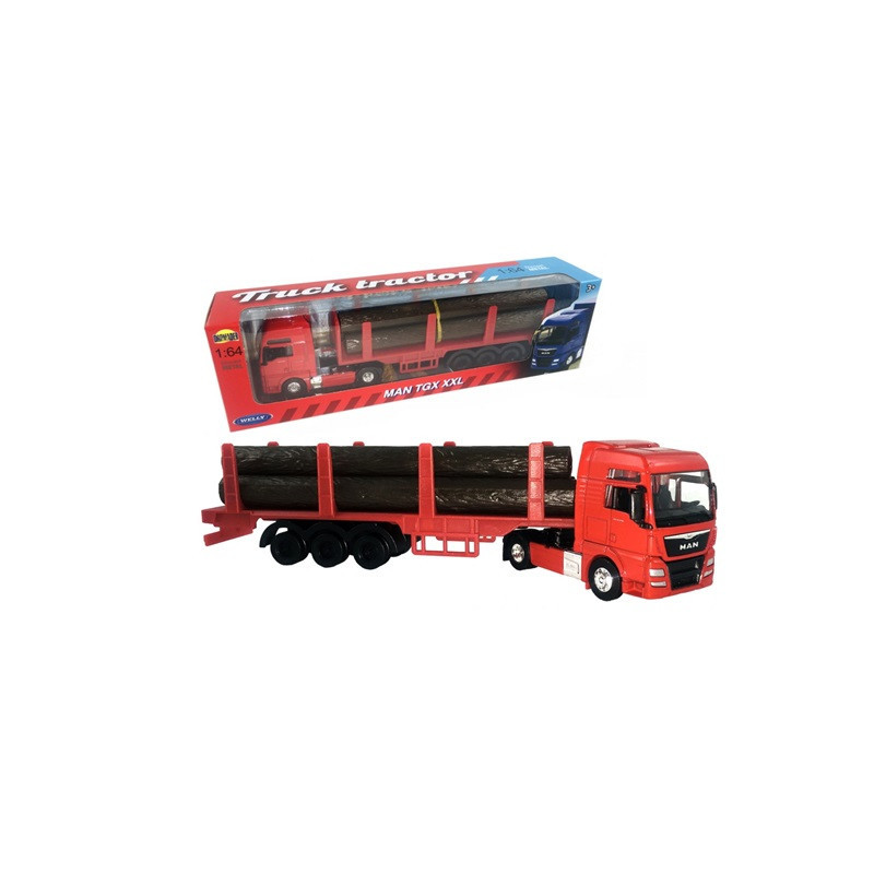 WELLY 1:64 truck MAN TGX z drewnem 68013 58034