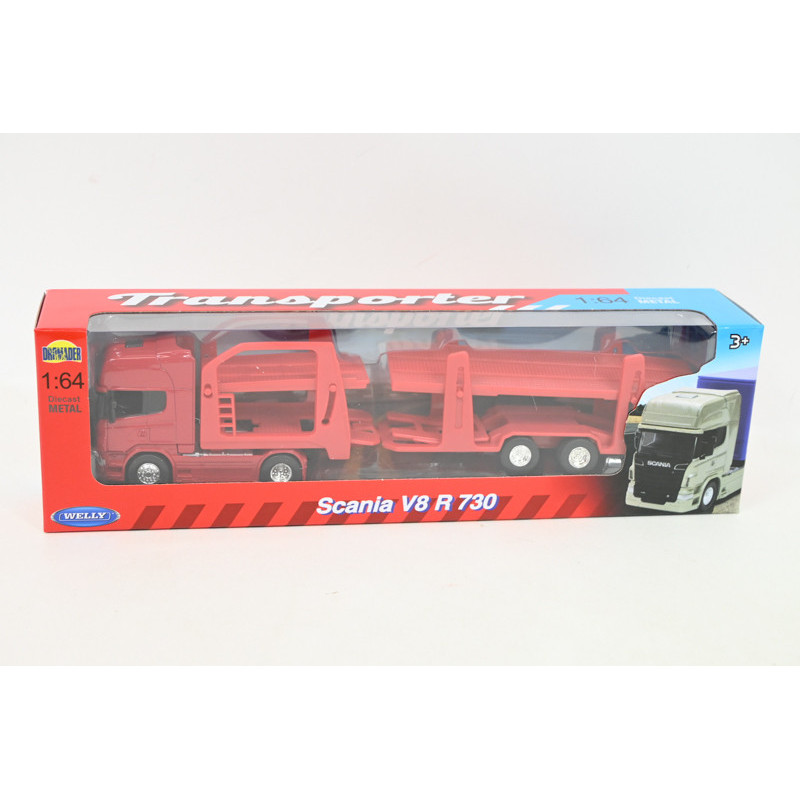 WELLY 1:64 truck Scania R730 trans 68023 80237