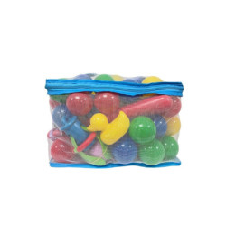 WOODYLAND Plast.piłeczki z wędką 62szt 91654 16542
