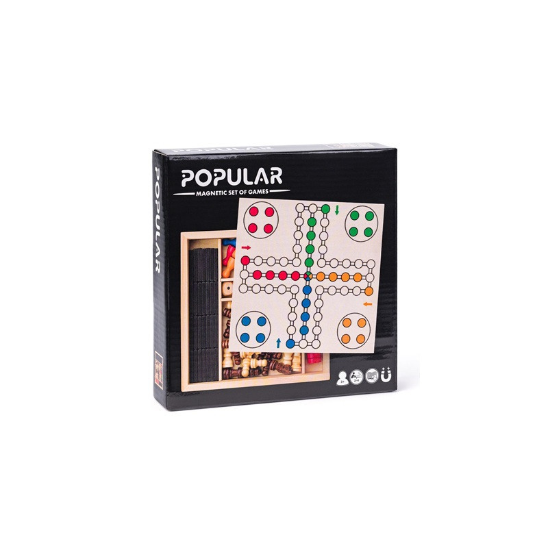WOODYLAND POPULAR Zestaw gier magnet.92219 22192