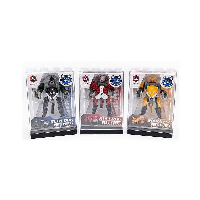 Robot pies 8cm 3rodz.pudełko klocek HX269 57355