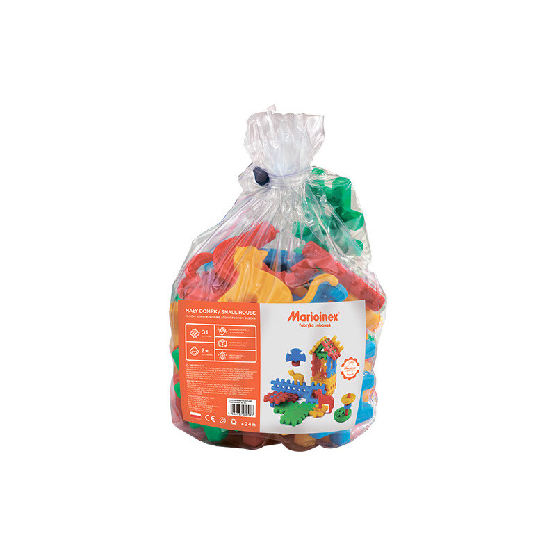 Klocki konstrukcyjne Mały domek 31el worek 900987