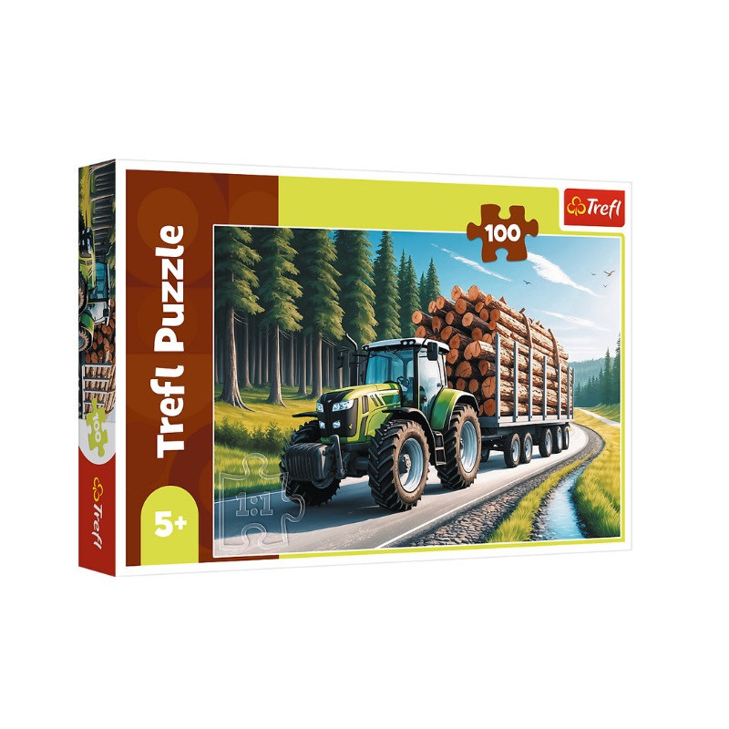 PUZZLE 100 Ciągnik leśny 16493