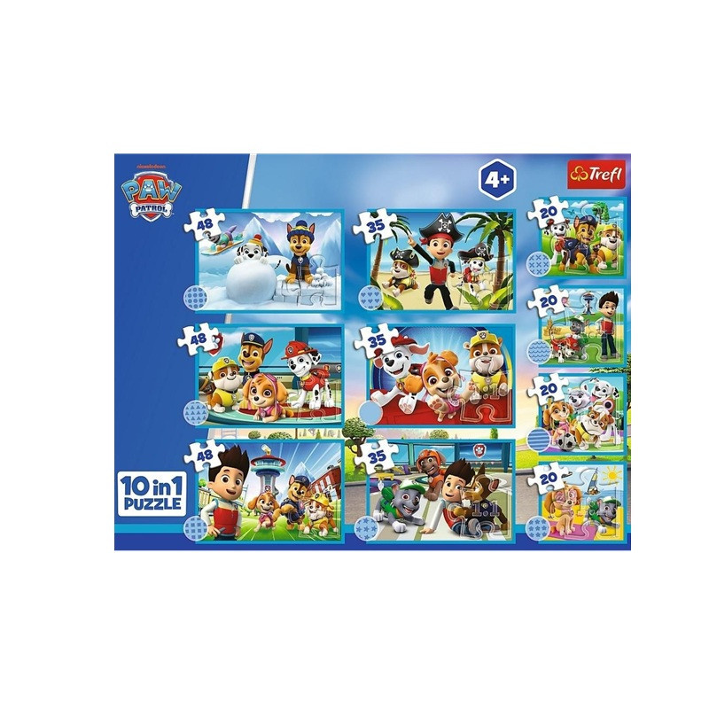 PUZZLE 10w1 Dzielna drużyna Psiego Patrolu 96012