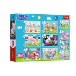 PUZZLE 10w1 Zabawny świat Peppy 96013