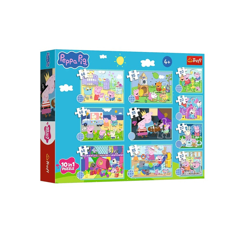 PUZZLE 10w1 Zabawny świat Peppy 96013