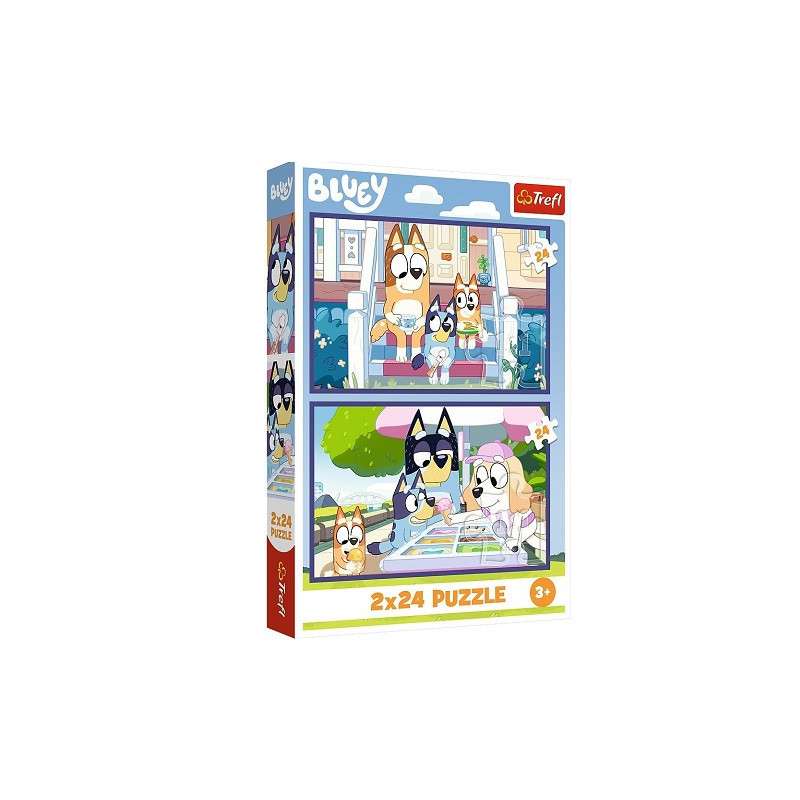 PUZZLE 2x24 Zabawna Bluey 34446