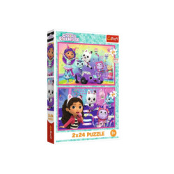 PUZZLE 2x24 Zabawy z Gabby 34433