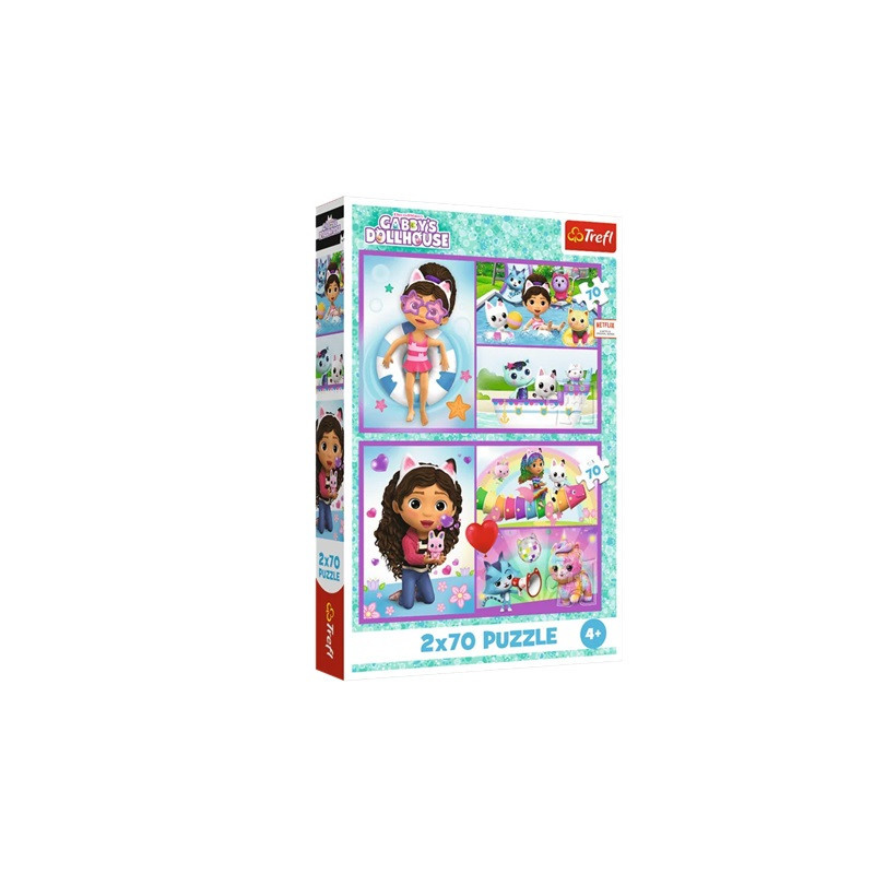 PUZZLE 2x70 Baw się z Gabby 34438