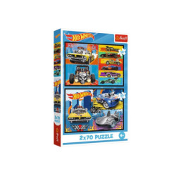 PUZZLE 2x70 Samochodziki /Hot Wheels 34442