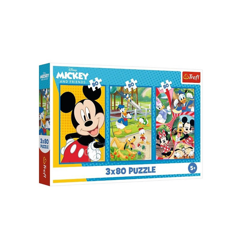 PUZZLE 3x80 Ekipa Myszki Miki /Disney 34887