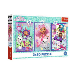 PUZZLE 3x80 Kolorowe dni Gabby 34882
