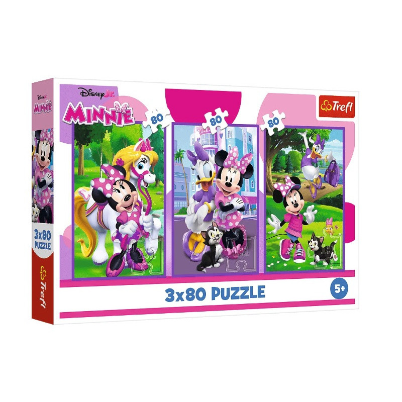 PUZZLE 3x80 Minnie i przyjaciele /Disney 34889