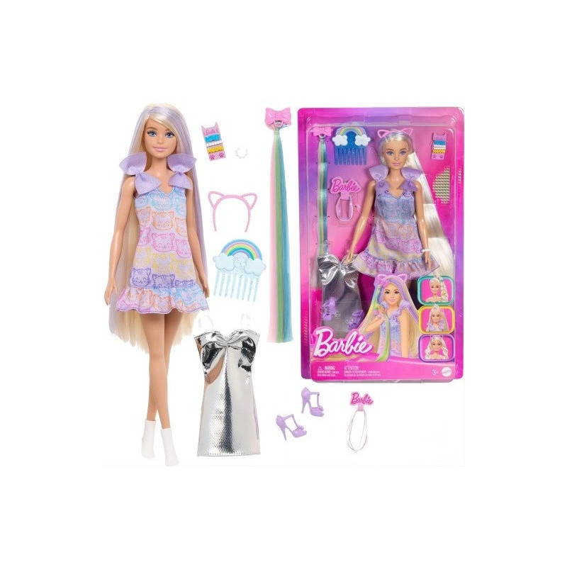 Barbie zabawa włosami blondynka+akc JCT72 /6