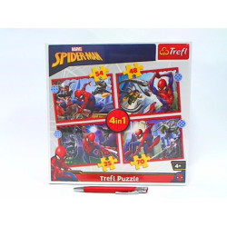 PUZZLE 4w1 Bohaterski Spiderman 34384