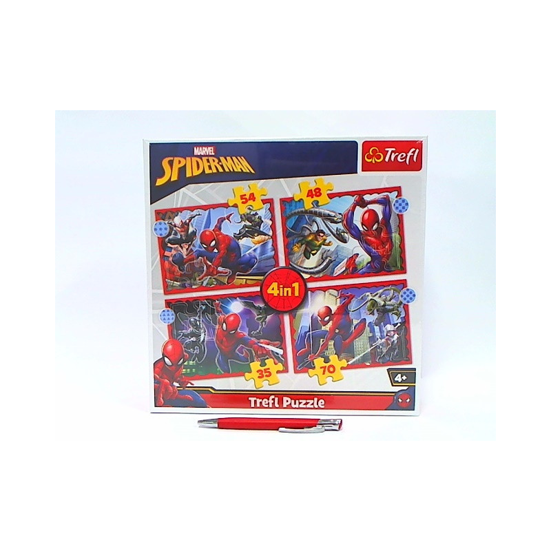 PUZZLE 4w1 Bohaterski Spiderman 34384