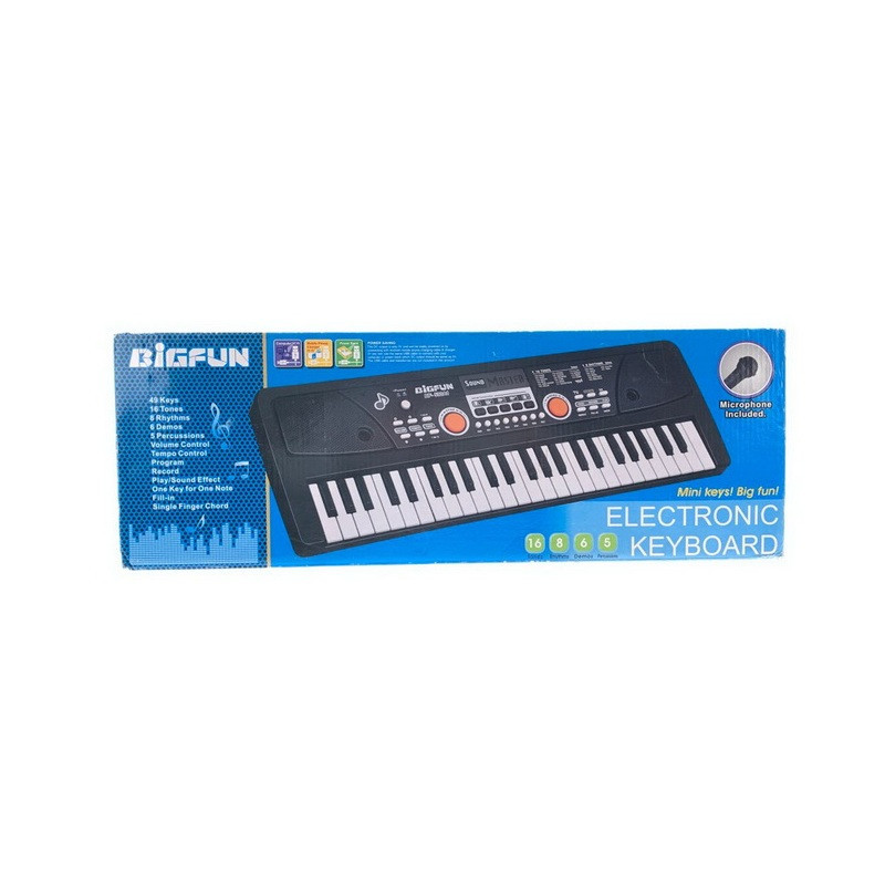 Keyboard muzyczny n/b z mikrofonem 013298 96240