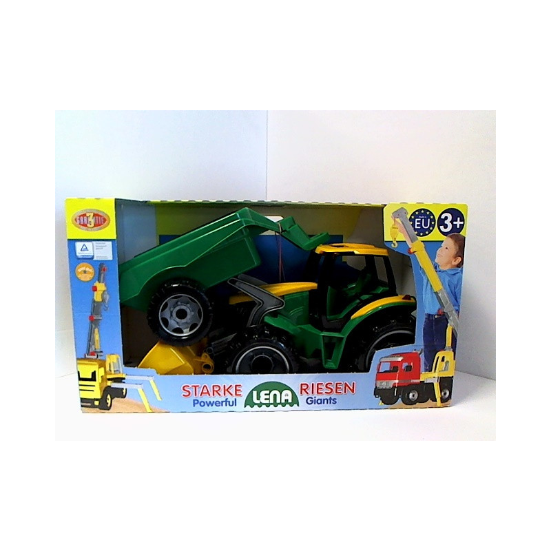 LENA traktor spychacz z przyczepą 02123 11403