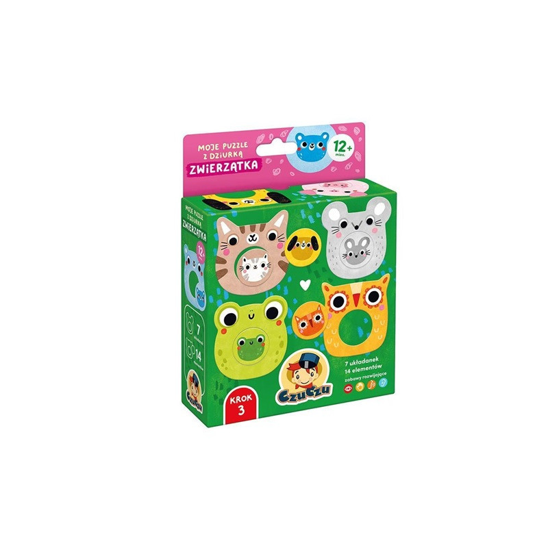 CzuCzu Moje puzzle z dziurką Zwierzątka 12m+ 93761