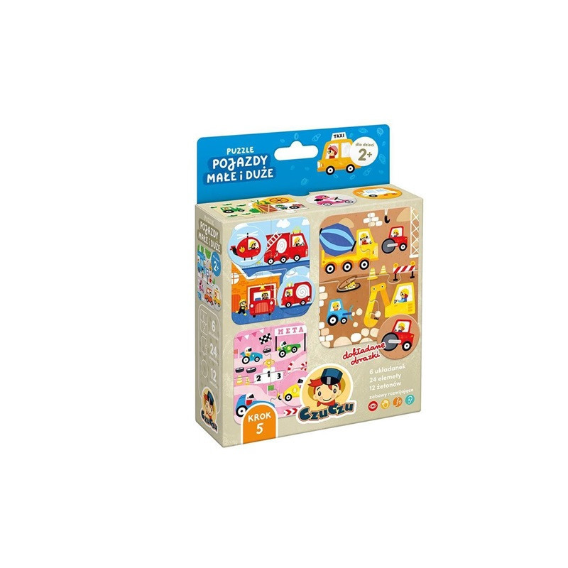 CzuCzu Puzzle Pojazdy małe i duże 2+ 93785