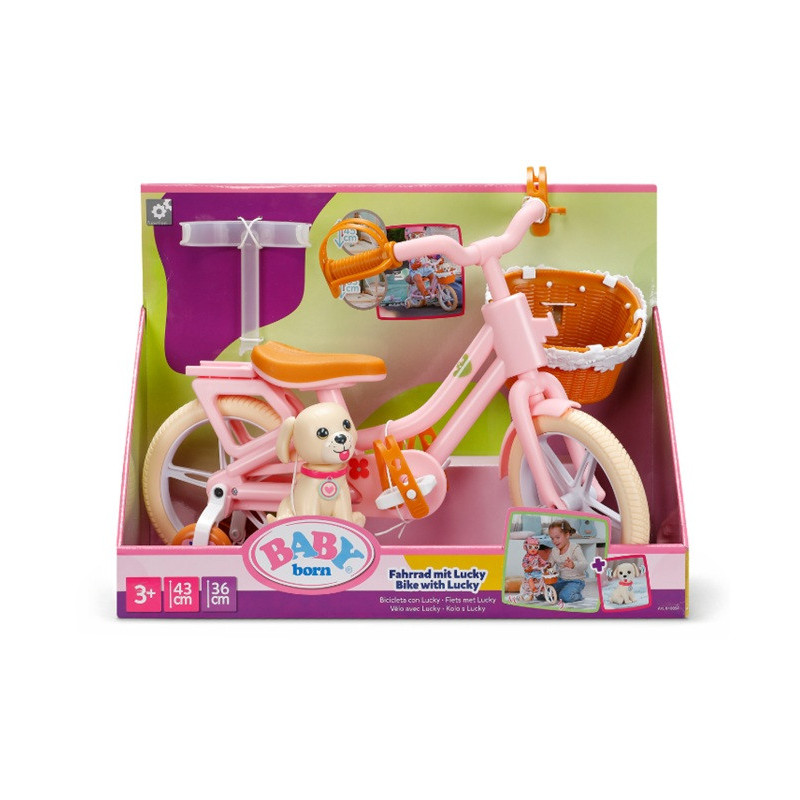 BABY BORN rower z pieskiem Lucky 840054