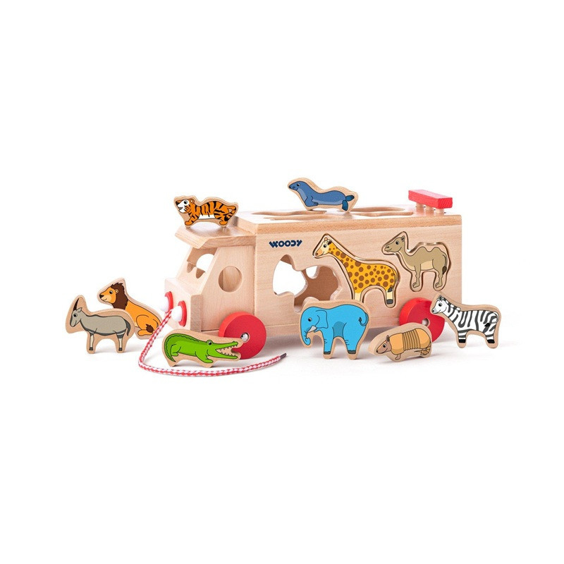 WOODYLAND Ciężarówka z sorter.zwierz.91199 11998