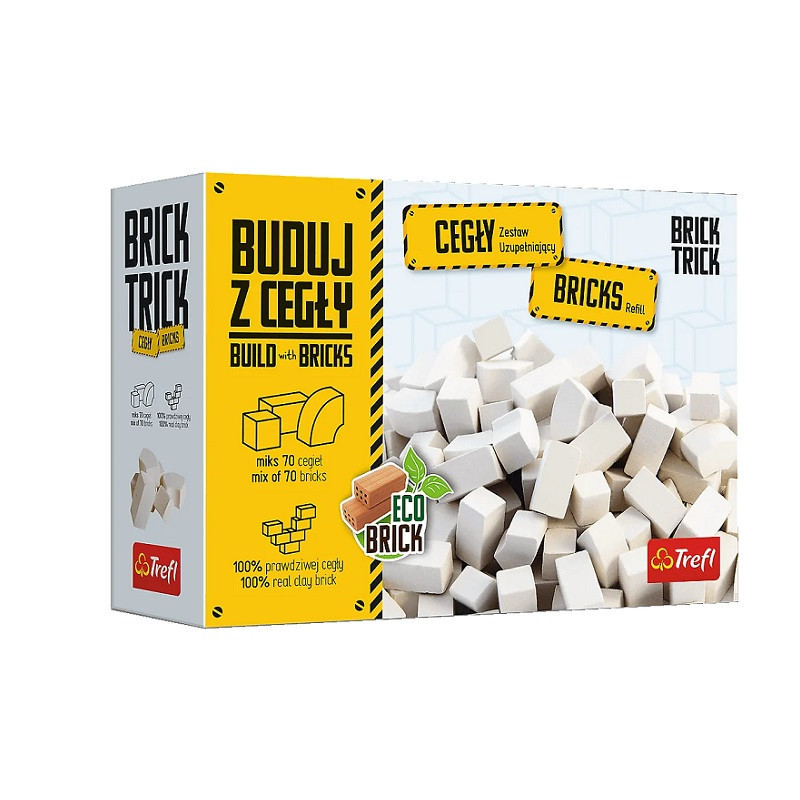BRICK TRICK Cegły zamkowe białe uzupełn70szt 61557