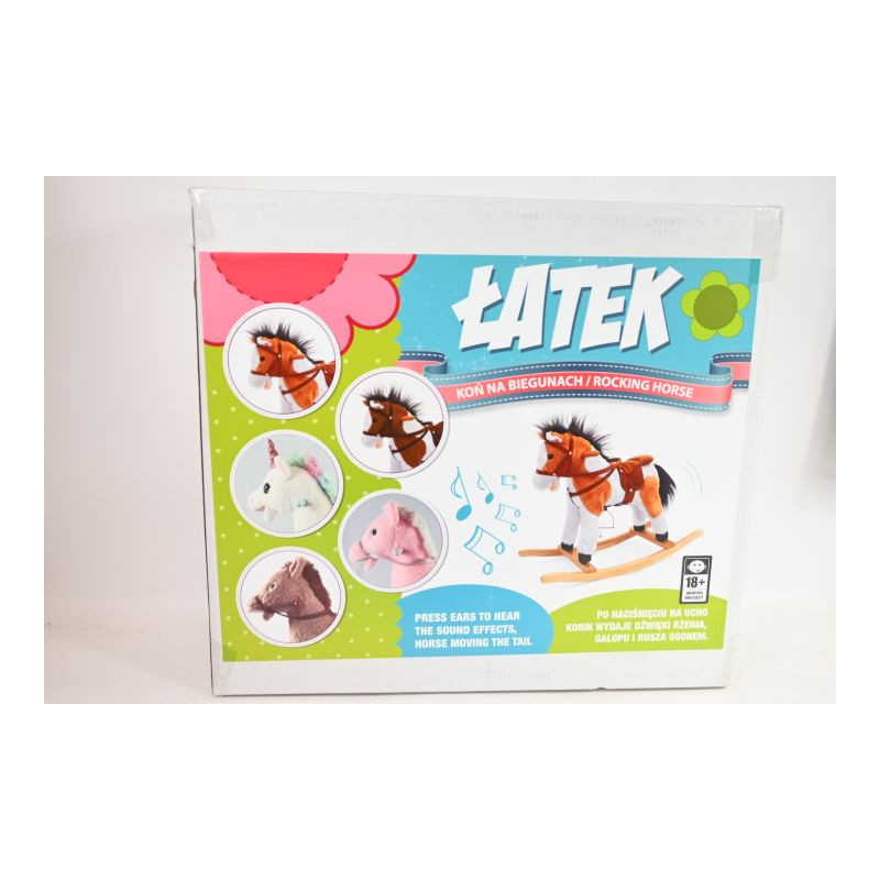 Koń na biegunach Łatek pink 5448 28741