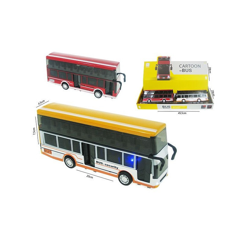 Autobus piętrowy 20cm metal św/dźw HX167 46403